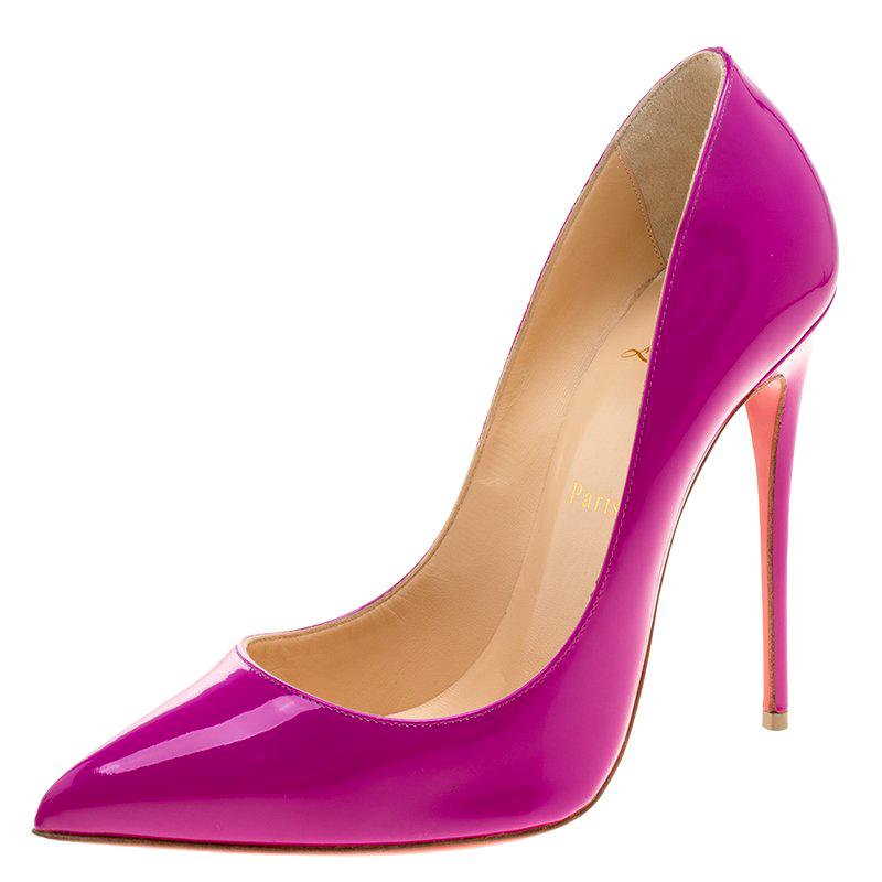 Christian Louboutin Magenta Patent Leather So Kate Pumps Size 39.5 at ...