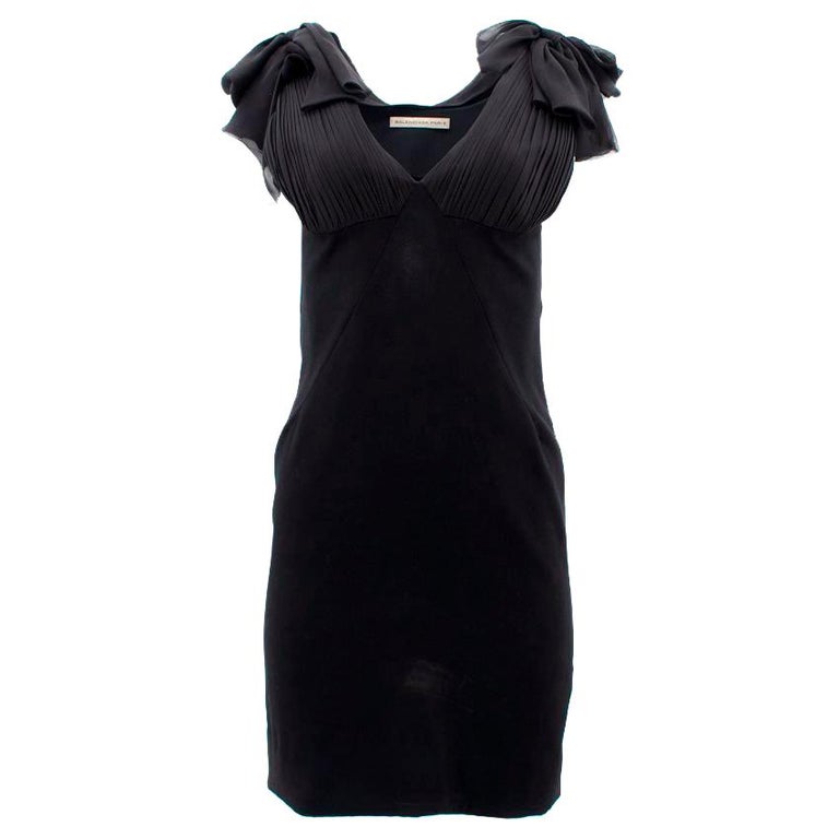 BALENCIAGA Paris Black & Ivory Colorblock Dress main image 1