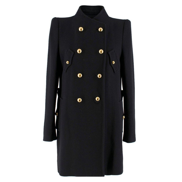 3.1 Phillip Lim Black Wool Double Breasted Coat US 8 at 1stDibs