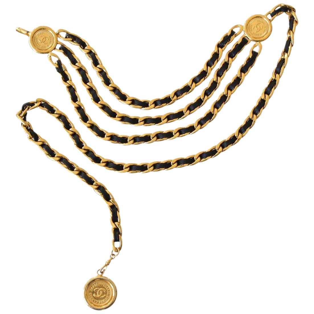 Chanel Chain Medallion Belt at 1stDibs | chanel medallion belt