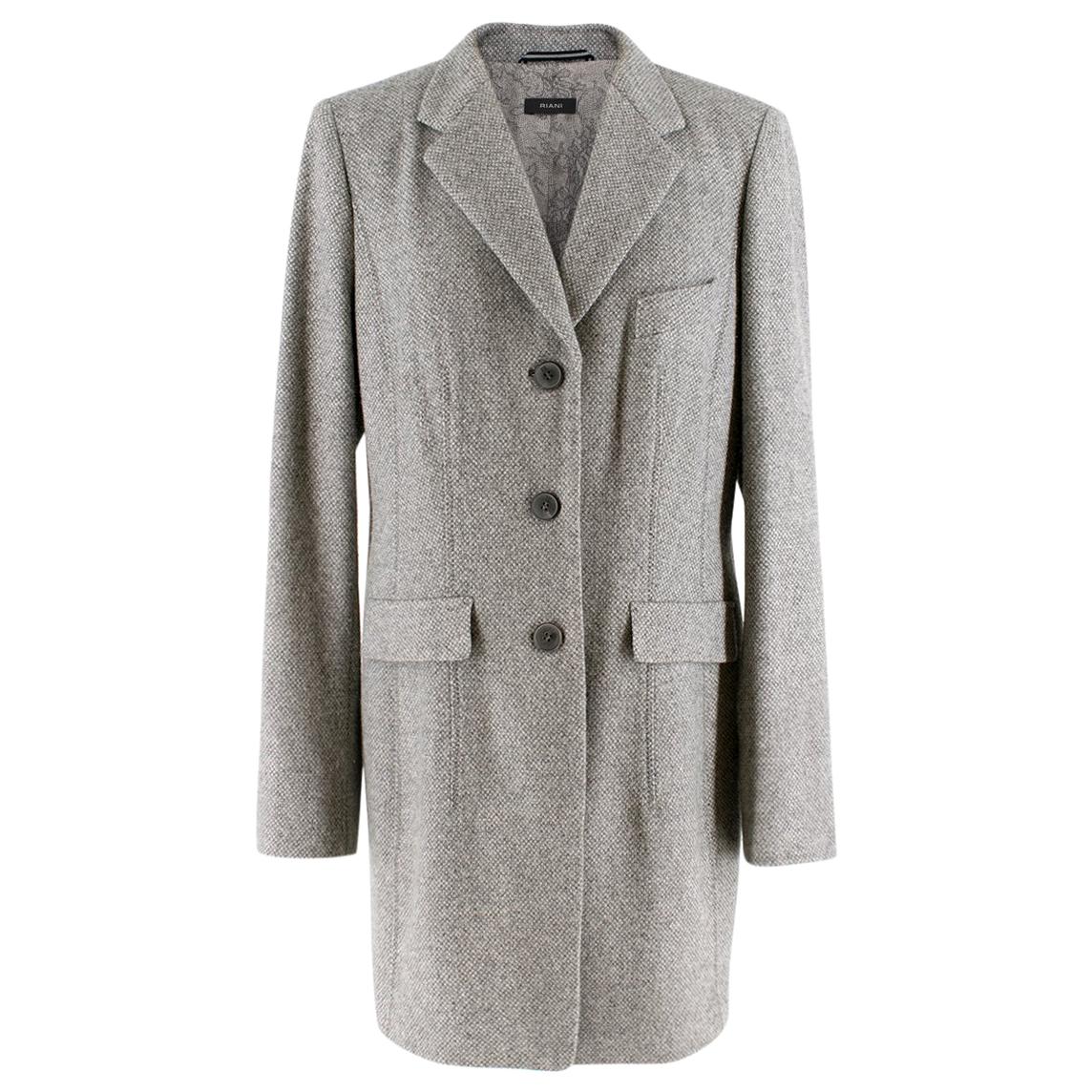Riani Grey Knit Coat US 10 For Sale at 1stDibs