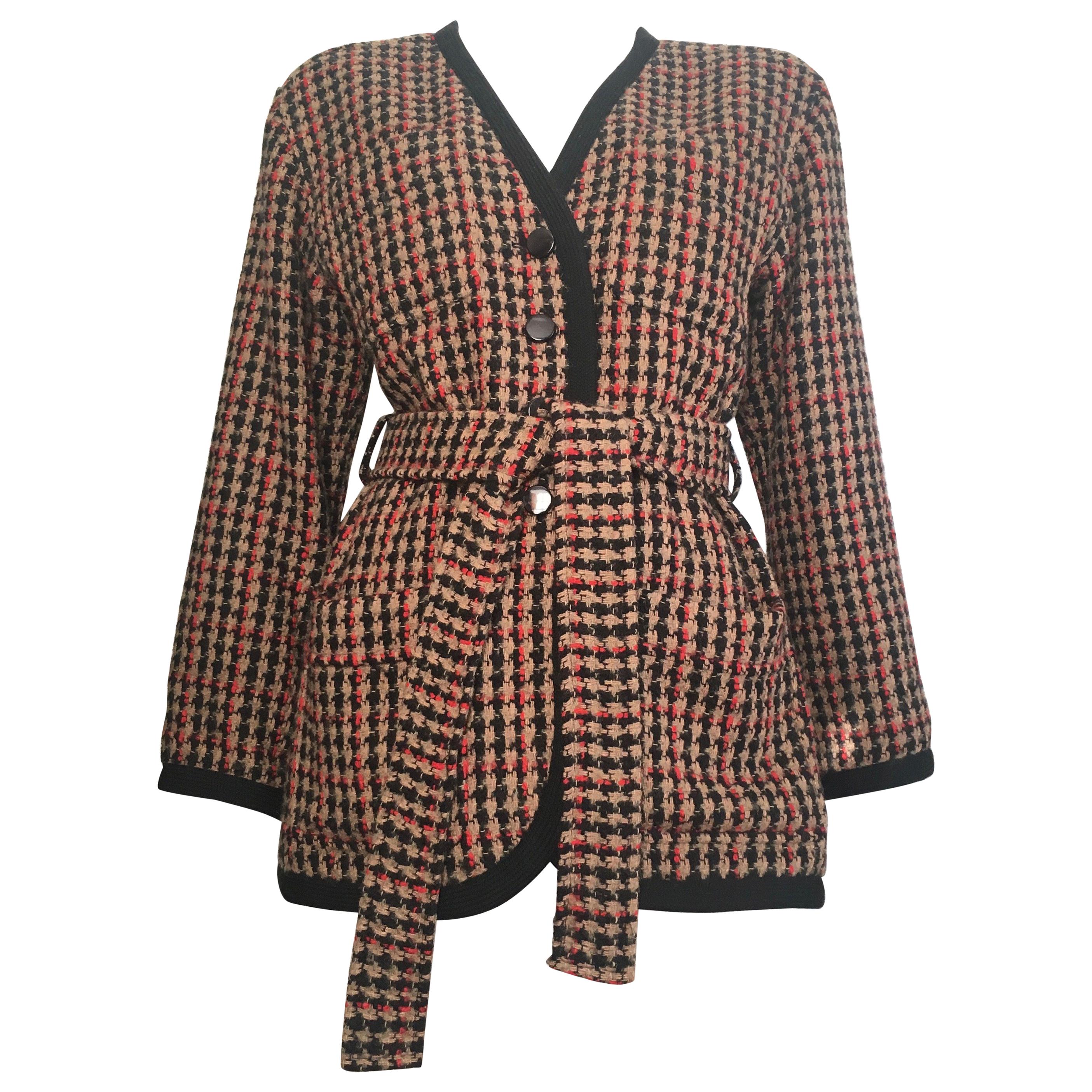 Saint Laurent 1980s Wool Belted Jacket Size 6.