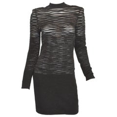 Balmain Black Shimmer Knit Dress