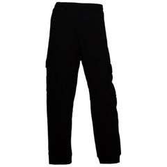 Burberry NWT '19 Black Pocket Detail Cotton Jersey Trackpants Unisex Sz L