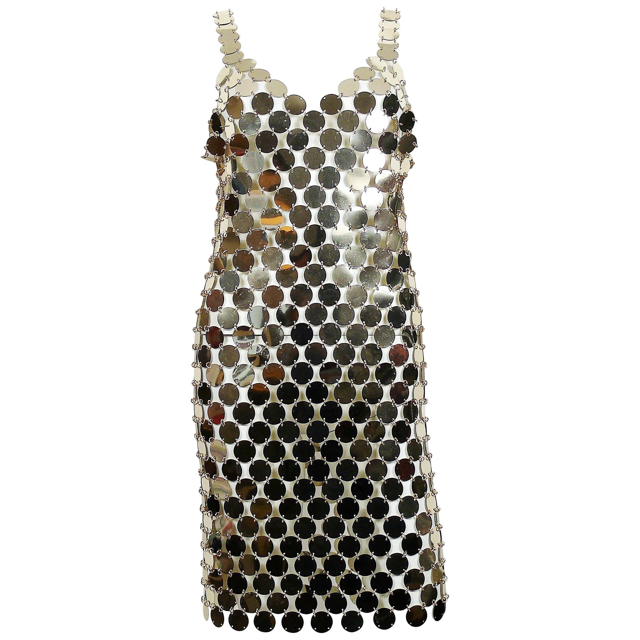 Paco Rabanne Vintage 1996 Gold Rhodoid Disc Do It Yourself Dress at ...