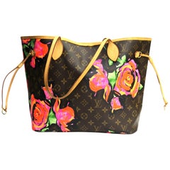 LOUIS VUITTON Limited Edition Roses Stephen Sprouse Neverfull MM Bag