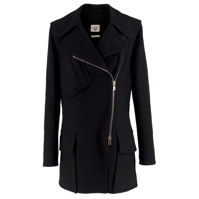 Hermes black double-faced cashmere-blend jacket US 6 at 1stDibs ...