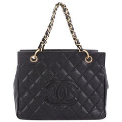 CHANEL PST Petit Shopping Caviar Leather Tote Bag Pink