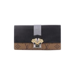 Louis Vuitton Column Sarah Wallet Reverse Monogram Canvas with Calf Leather