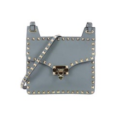 Valentino Rockstud Flip Lock Crossbody Bag Leather Small