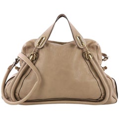 Used Chloe Paraty Top Handle Bag Leather Large