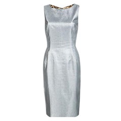Dolce & Gabbana Silver Sleeveless Sheath Dress S