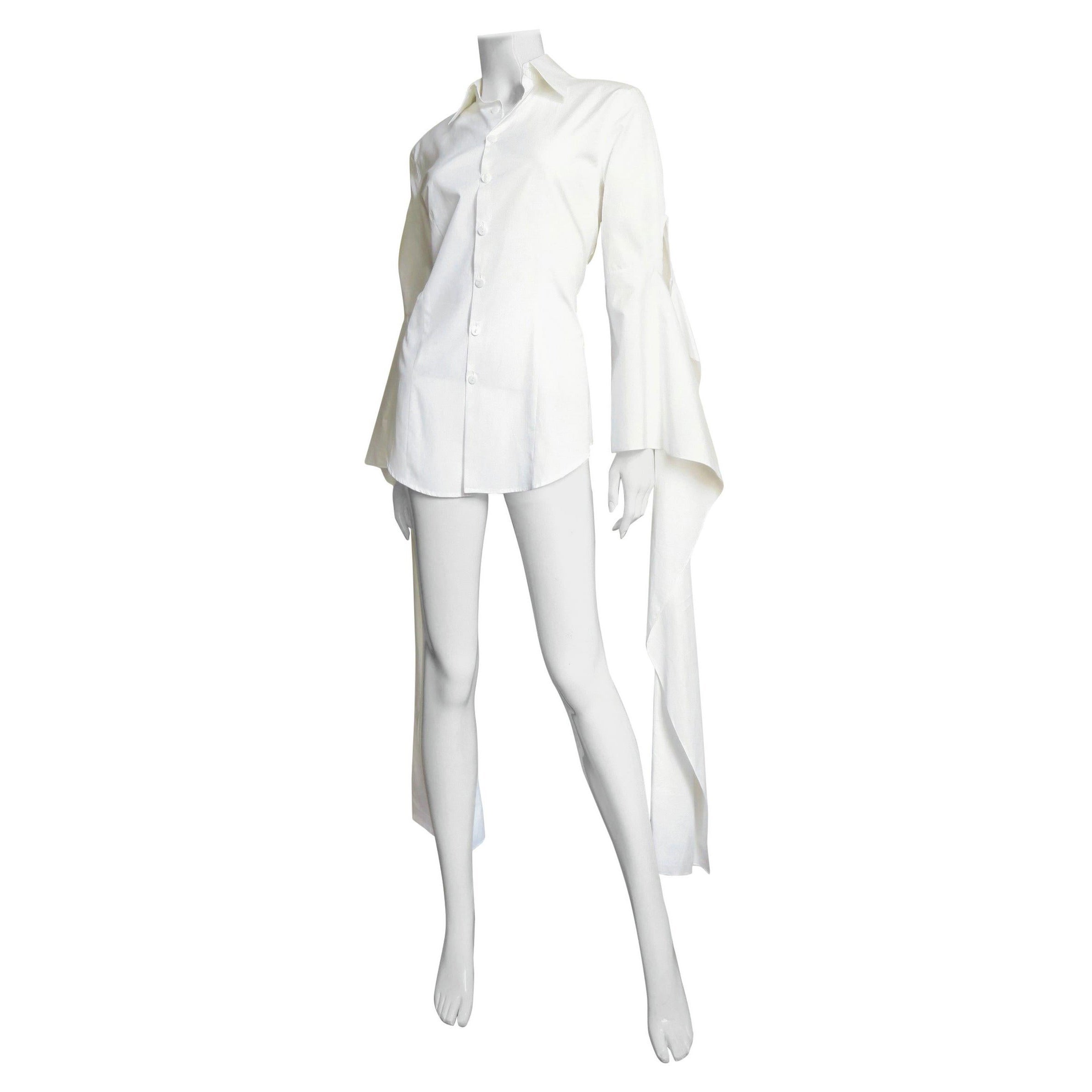 Jean Paul Gaultier New Shirt with Drape Sleeves For Sale