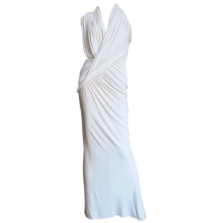 Donna Karan Ruched Halter Dress For Sale at 1stdibs
