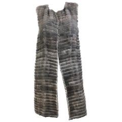Vera Wang Collection Mink Open Front  Vest 