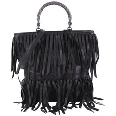 Bottega Veneta Convertible Tote Fringe Intrecciato Nappa Small