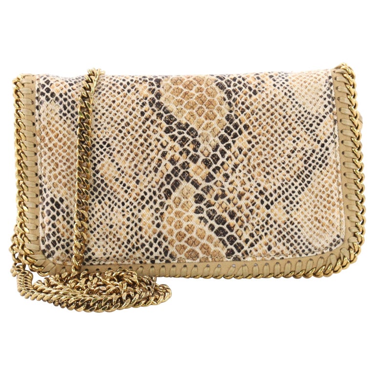Stella McCartney Falabella Flap Crossbody Bag Faux Snakeskin Mini at