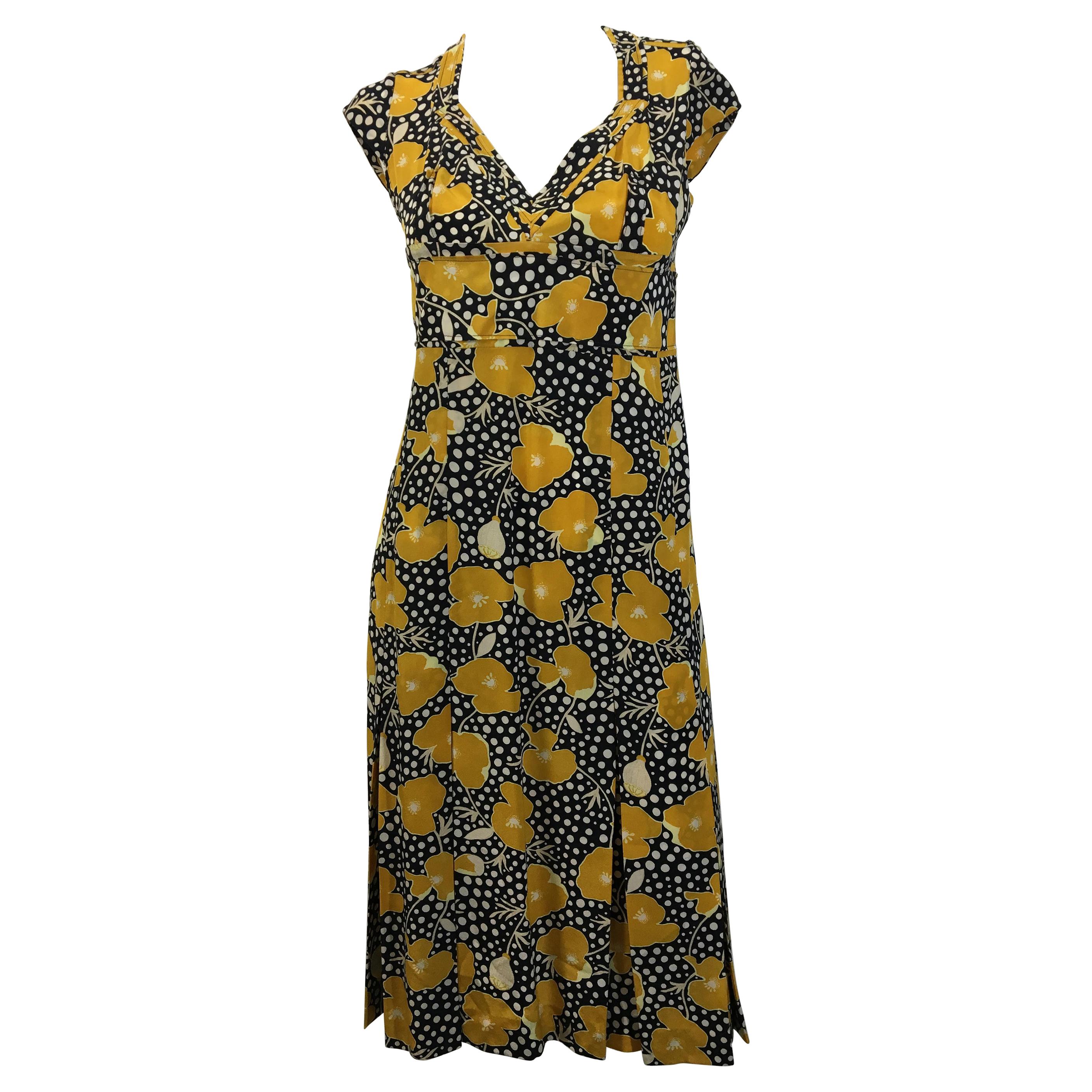 Tuleh Cap Sleeve Empire Waist Dress at 1stDibs black and white empire waist dress