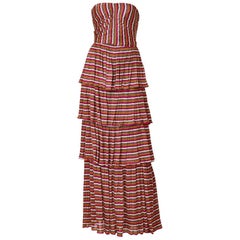 Isabel Toledo Strapless Jersey Maxi Dress