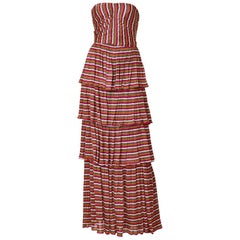 Isabel Toledo Strapless Jersey Maxi Dress 