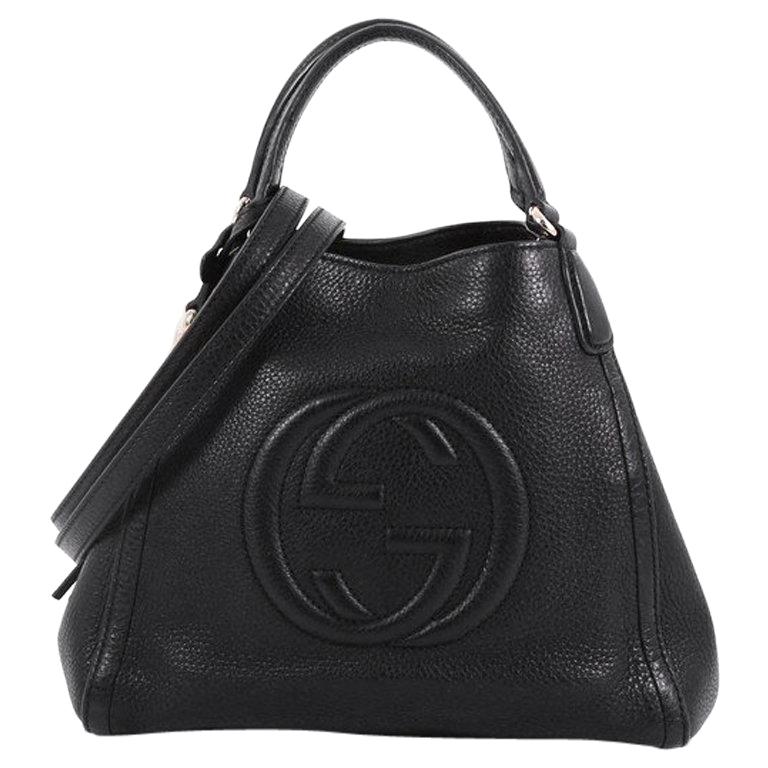 Gucci - Soho Large Leather Hobo Black  Black bag outfit, Gucci soho bag,  Gucci