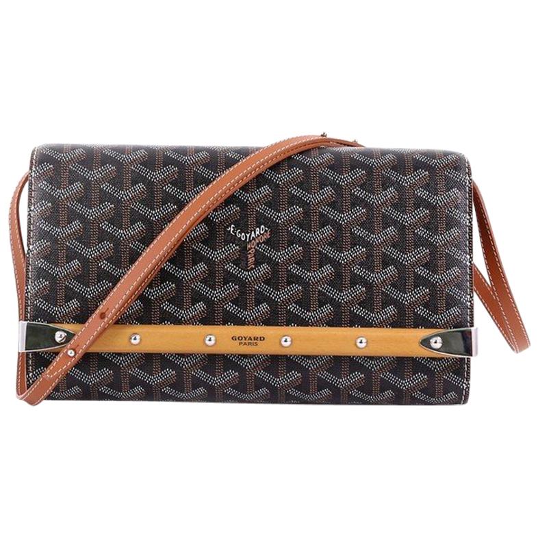 Goyard Monte Carlo Clutch with Strap Coated Canvas PM