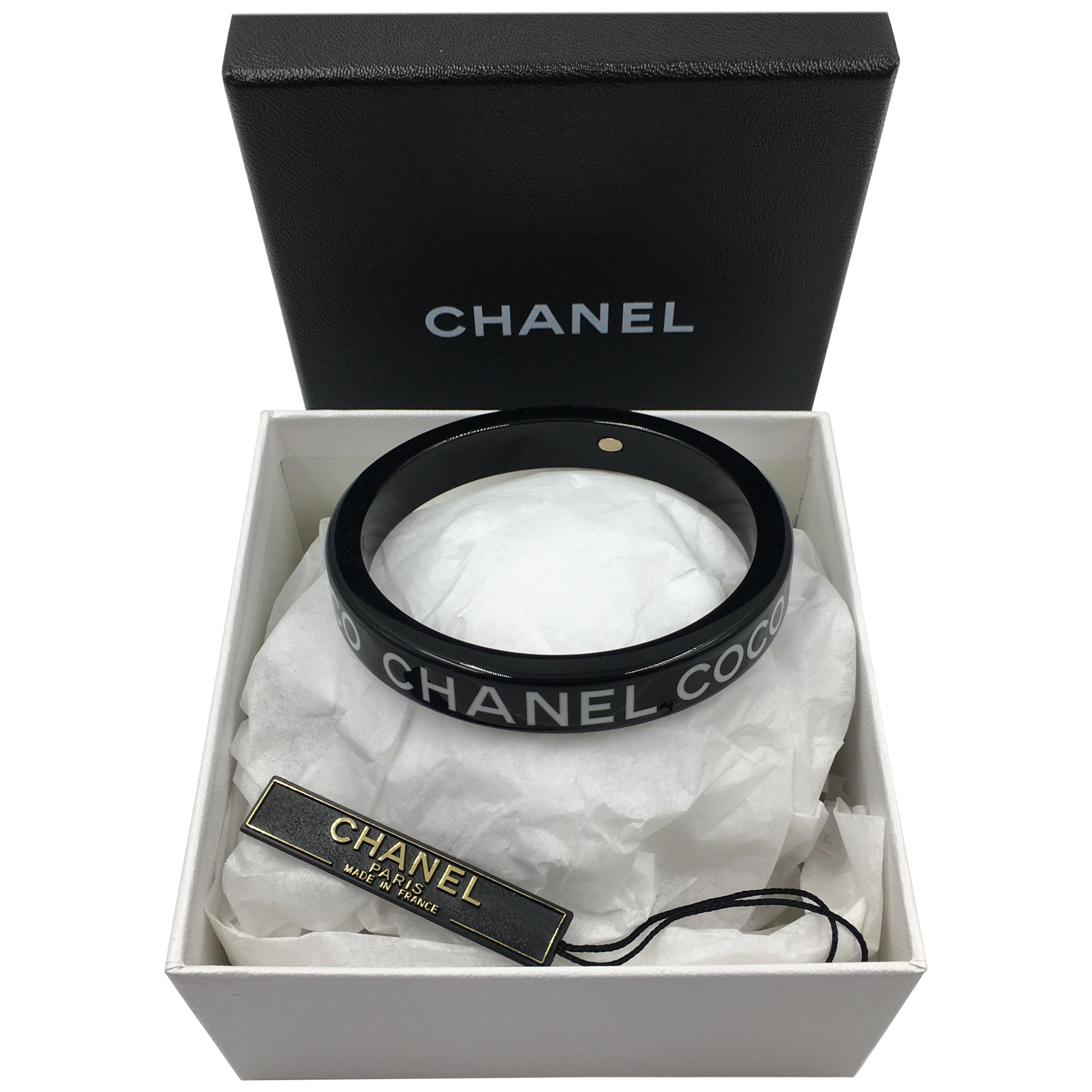 Chanel Black Logo Bangle - Coco Chanel Coco Chanel Coco Chanel