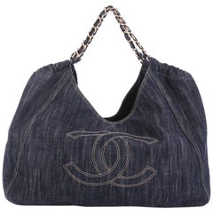 Chanel Coco Cabas Denim Groß