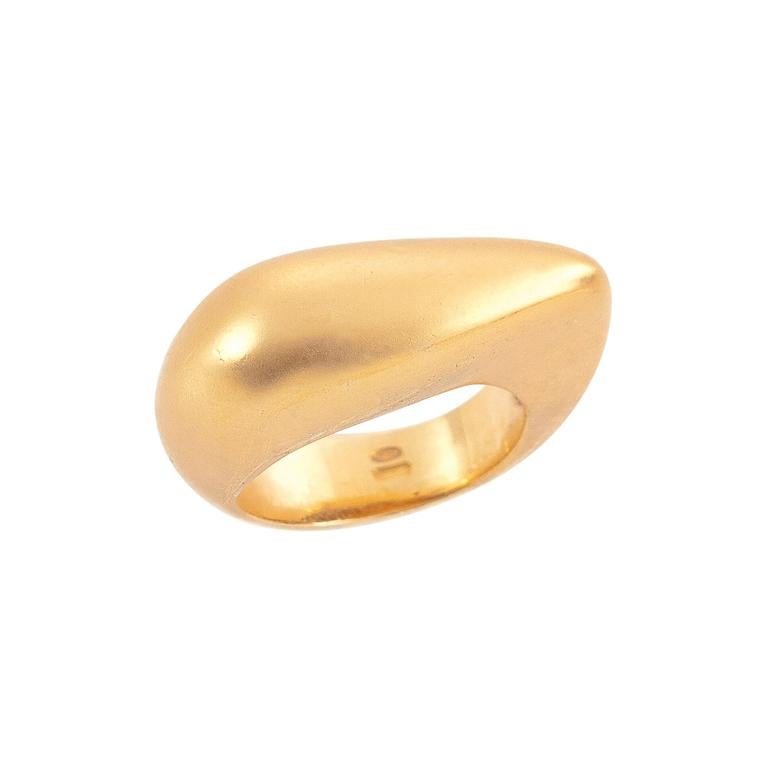 Giulia Barela 24 karat Gold Plated Bronze Moore Ring For Sale