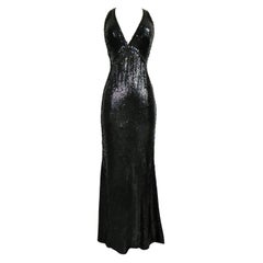 Vintage A Loris Azzaro Couture Embroidered Sequins Evening Dress Circa 1970/1980