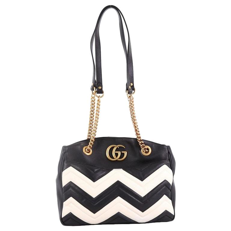 Gucci GG Marmont Chain Tote Matelasse Leather Medium at 1stDibs