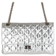 Chanel silver quilted leather 2.25 REISSUE LIMITED EDITION Flap Shoulder Bag