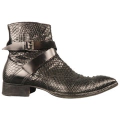 Jo GHOST Size 11 Black Textured Wrap Around Boots