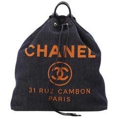 Chanel Deauville Backpack Denim Large