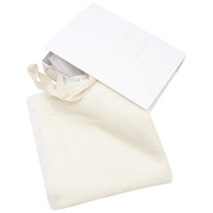 Bamford Off White Linen and Cashmere Scarf 
