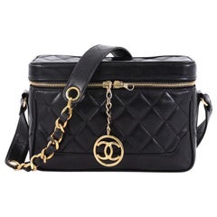 Chanel Vintage CC Charm Camera Bag Quilted Lambskin Small