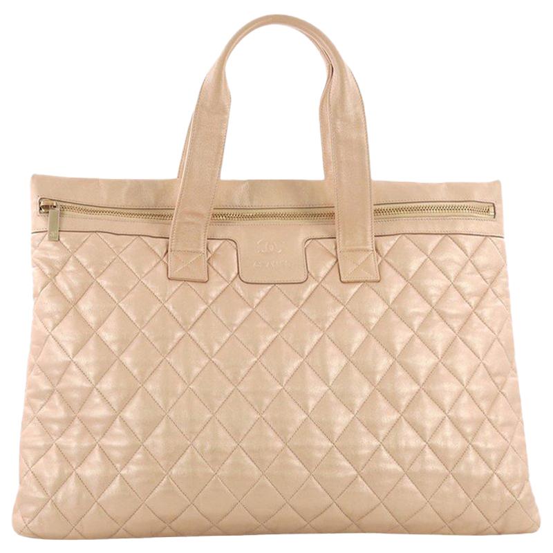 Chanel Coco Cocoon Flat Tote Quilted Calfskin Large
