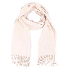 Hermes Cream Cashmere Scarf