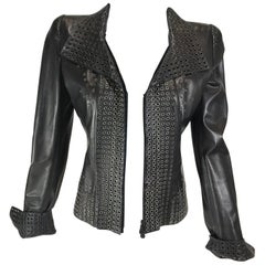 Alexander McQueen Grommets Leather Jacket