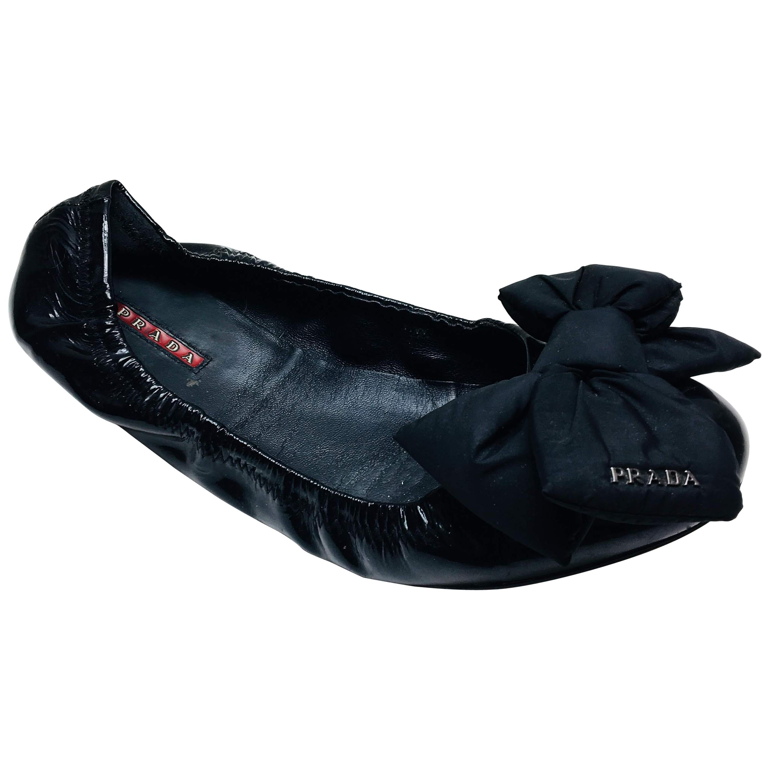 Prada Patent Leather Ballet Flat at 1stDibs