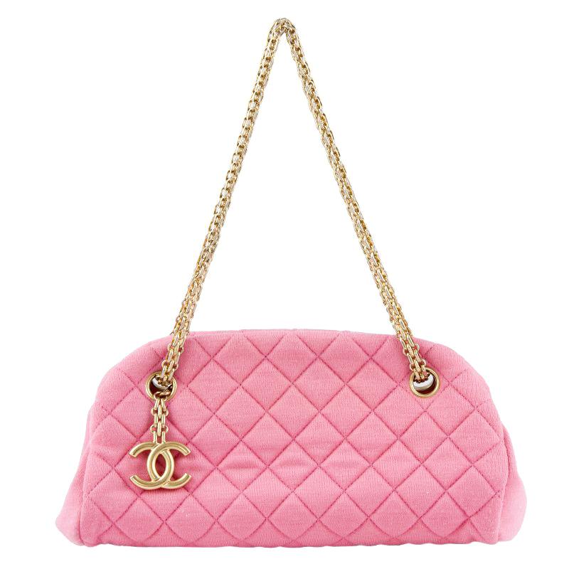 Chanel bubblegum pink quilted jersey MADEMOISELLE Shoulder Bag