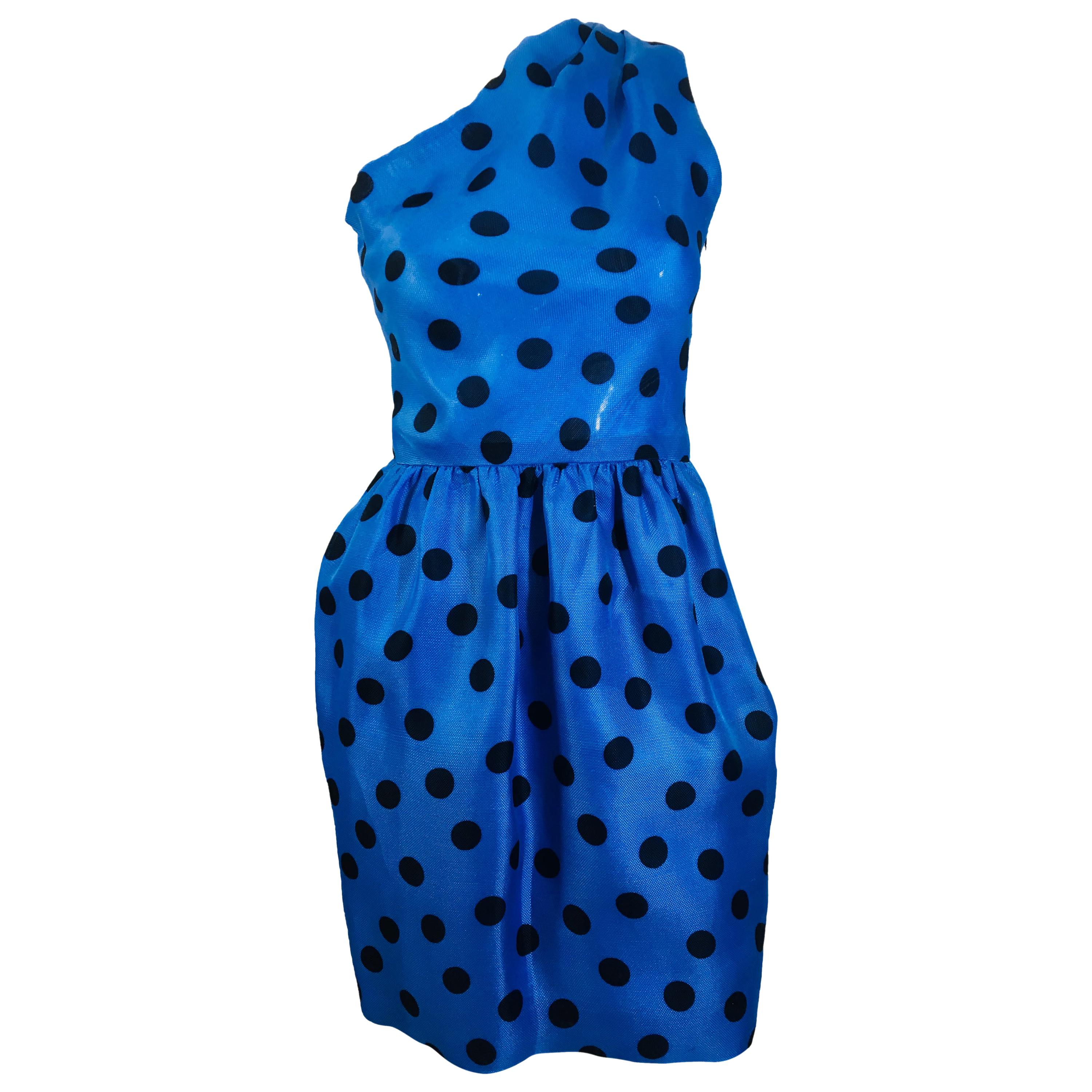 Givenchy Polka Dot One Shoulder Dress