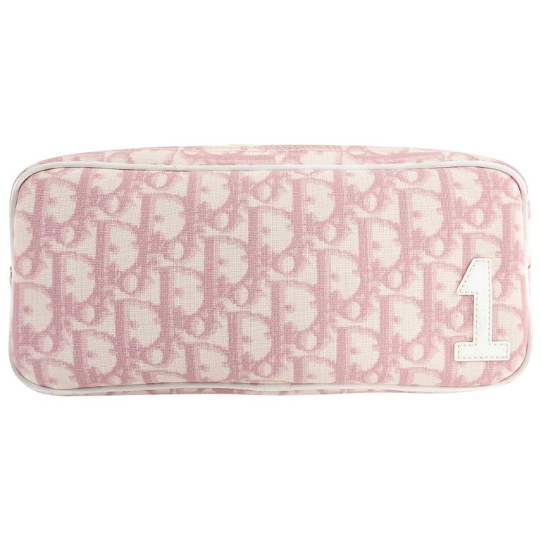 Christian Dior Pink Monogram Logo Small Pouch Bag For Sale at 1stdibs