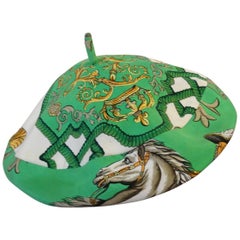 1990s Hermes Paris Silk Scarf Beret