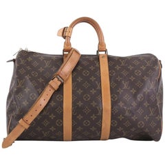 Louis Vuitton Keepall Bandouliere Bag Macassar Monogram Canvas 45 at  1stDibs