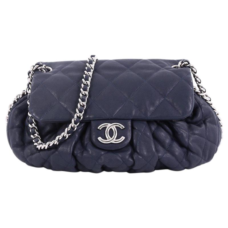 Chanel Chain Around Flap Bag Quilted Leather Medium