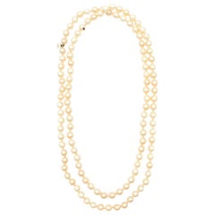 Vintage Chanel Faux Elfenbein Perlenkette