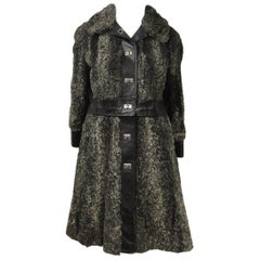 1960s Mod Used Persian Lamb Silver / Black Double Duty Jacket and Coat