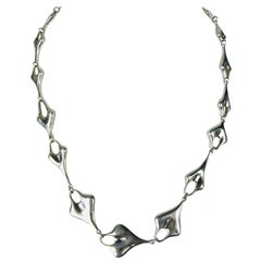 Used Robert Lee Morris RLM Sterling Silver Link Necklace 1990s New, Never worn 