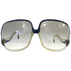 Retro Balenciaga 1970s Oversized Sunglasses